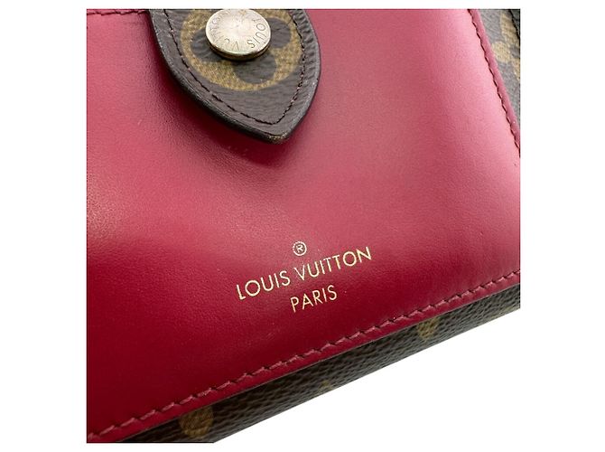 Portafoglio bi-fold Monogram Louis Vuitton Marrone Rosso - vista 7