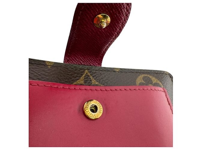 Portafoglio bi-fold Monogram Louis Vuitton Marrone Rosso - vista 8