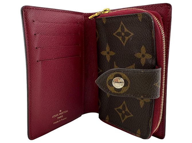 Portafoglio bi-fold Monogram Louis Vuitton Marrone Rosso - vista 9