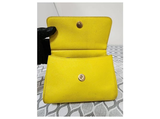 Dolce & Gabbana Small Miss Sicily Dauphine Borsa Gialla Giallo - vista 10