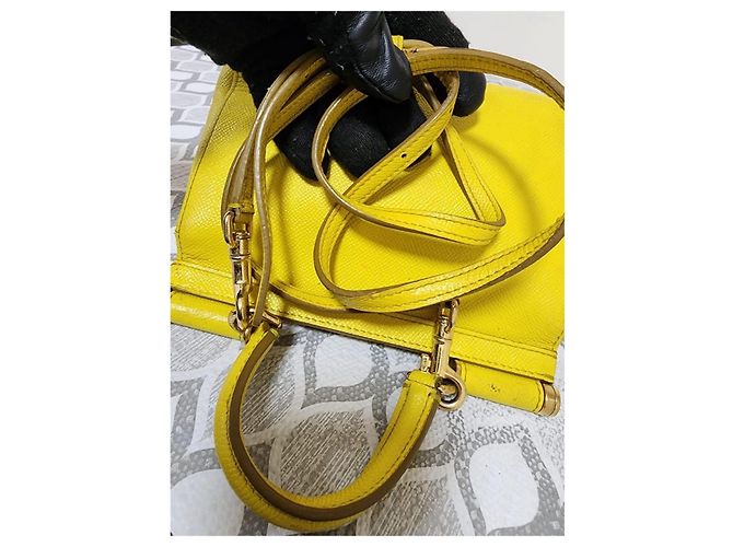 Dolce & Gabbana Small Miss Sicily Dauphine Borsa Gialla Giallo - vista 12