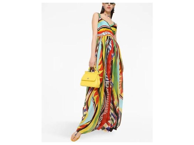 Dolce & Gabbana Small Miss Sicily Dauphine Borsa Gialla Giallo - vista 16