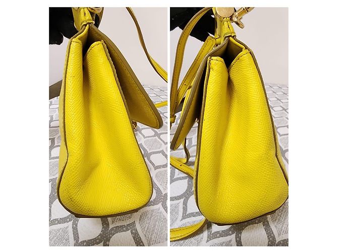 Dolce & Gabbana Small Miss Sicily Dauphine Borsa Gialla Giallo - vista 8