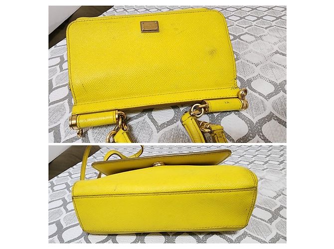 Dolce & Gabbana Small Miss Sicily Dauphine Borsa Gialla Giallo - vista 9