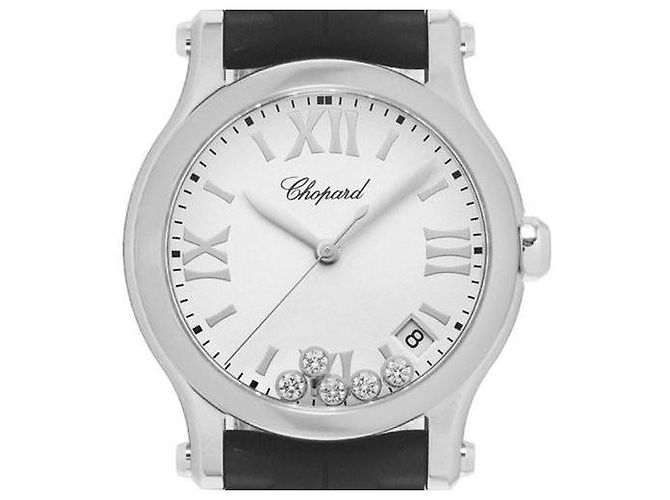 Chopard Happy Sport Diamant-Uhr Schwarz Weiß - Ansicht 2