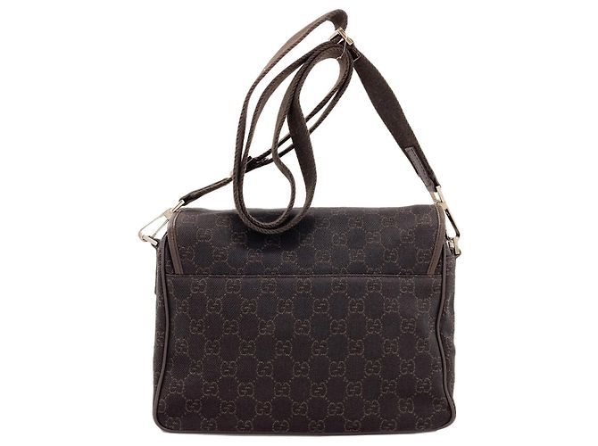 Borsa a tracolla Gucci 28562 GG Marrone scuro - vista 2