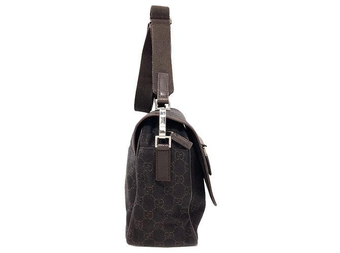 Borsa a tracolla Gucci 28562 GG Marrone scuro - vista 3