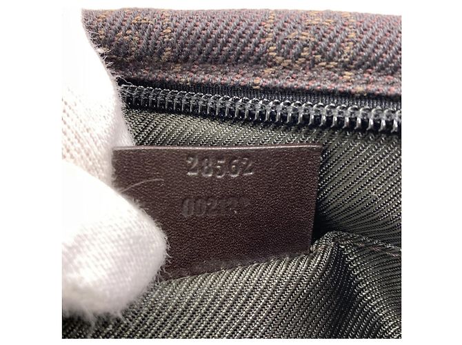 Borsa a tracolla Gucci 28562 GG Marrone scuro - vista 7