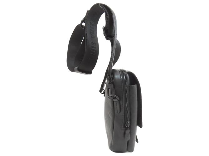 Borsa a tracolla Louis Vuitton Double Phone Pouch Nero - vista 3