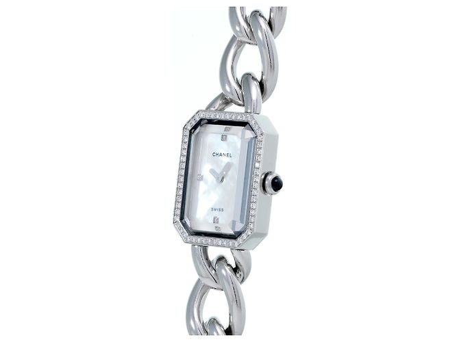 Reloj de cuarzo para mujer Chanel Première H1063 White Shell Diamond - vista 3