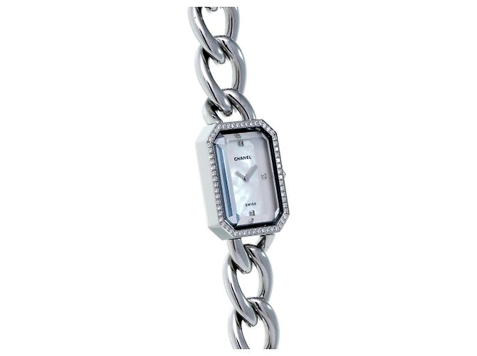 Reloj de cuarzo para mujer Chanel Première H1063 White Shell Diamond - vista 4
