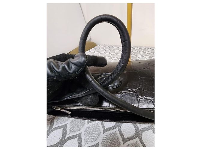 Mulberry Borsa a tracolla in pelle stampa coccodrillo - Nero - vista 10