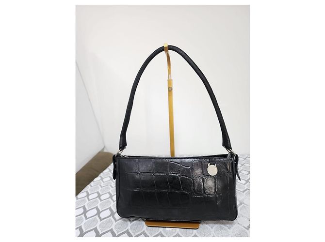 Mulberry Borsa a tracolla in pelle stampa coccodrillo - Nero - vista 4