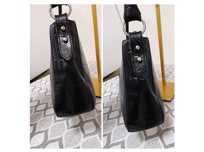 Mulberry Borsa a tracolla in pelle stampa coccodrillo - Nero - vista 5