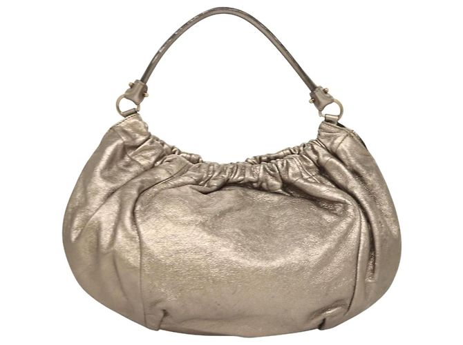 Salvatore Ferragamo Vala Leather D'oro - vista 2