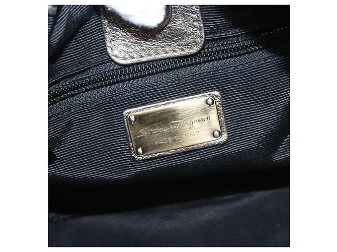 Salvatore Ferragamo Vala Leather D'oro - vista 6