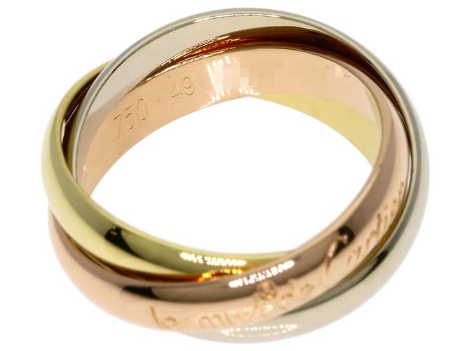 Anello Trinity di Cartier Rosa Bianco Giallo - vista 4
