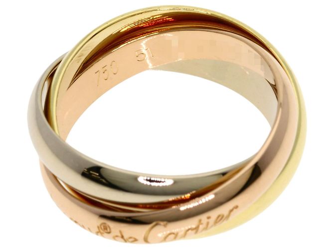 Anello Trinity di Cartier Rosa Bianco Giallo - vista 3