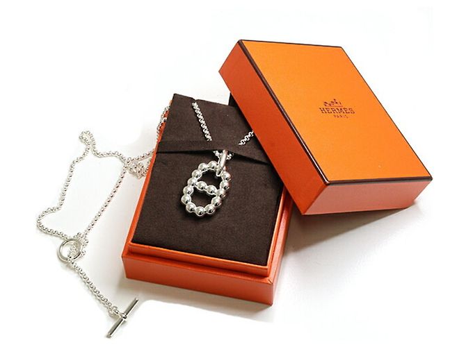 Hermès Hermes Chaine d'ancre Alea II GM Pendiente Silver Plata - vista 2