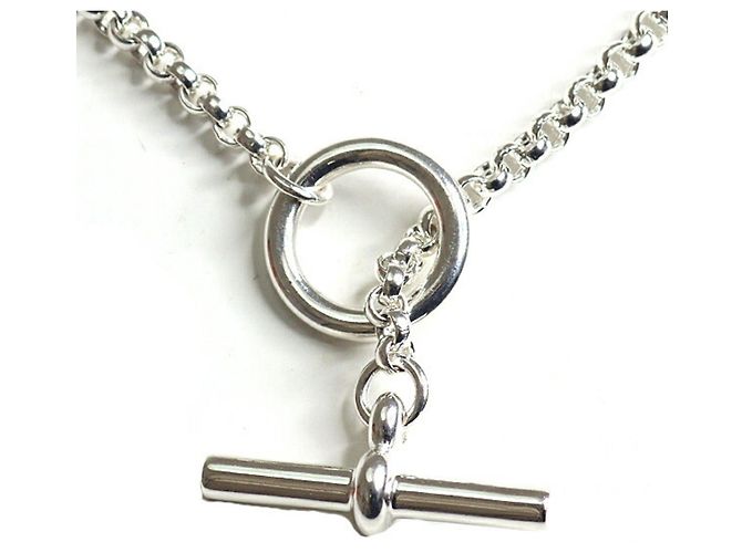 Hermès Hermes Chaine d'ancre Alea II GM Pendiente Silver Plata - vista 4