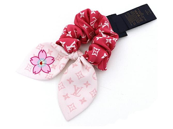 Scrunchie in seta rosa Louis Vuitton - vista 2