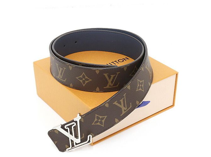 Louis Vuitton Reversible Monogram Belt Brown Blue - view 5