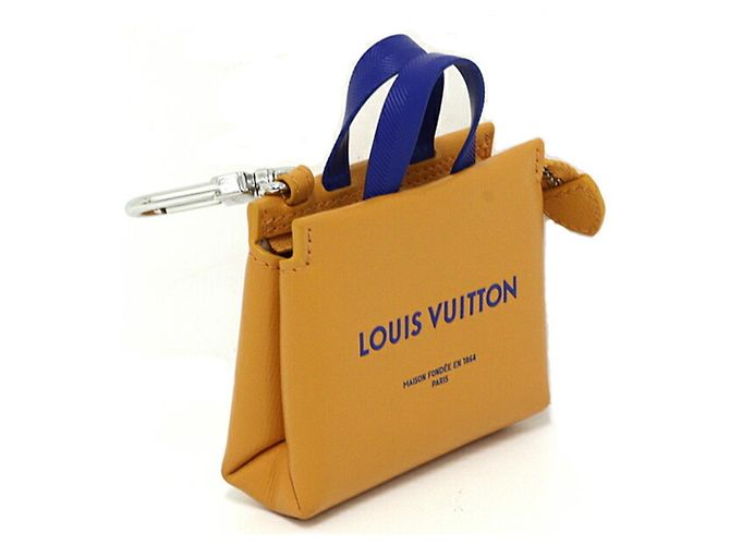 Portachiavi in pelle arancione Louis Vuitton - vista 3