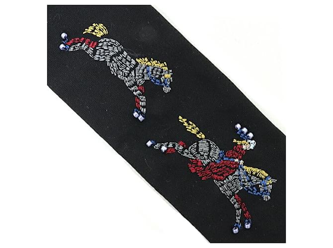 Hermès Scrunchie Hermes Night Parade Clou de Selle Nero Multicolore - vista 5