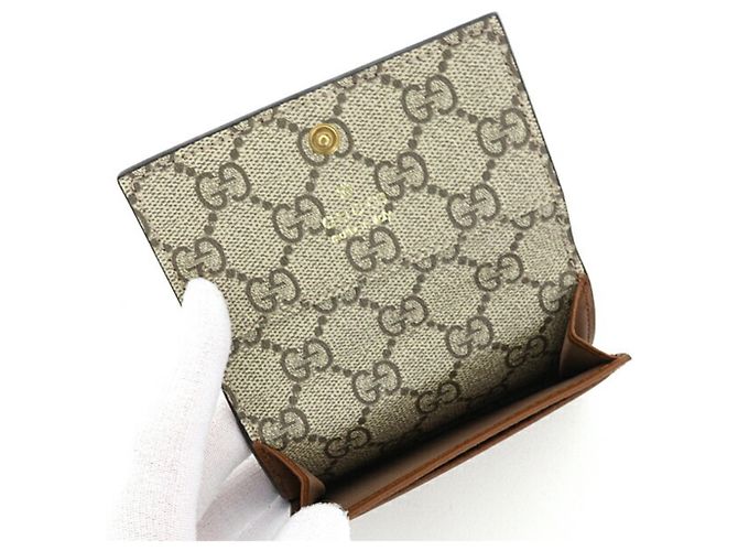 Tarjetero Gucci GG Emblem Castaño - vista 5