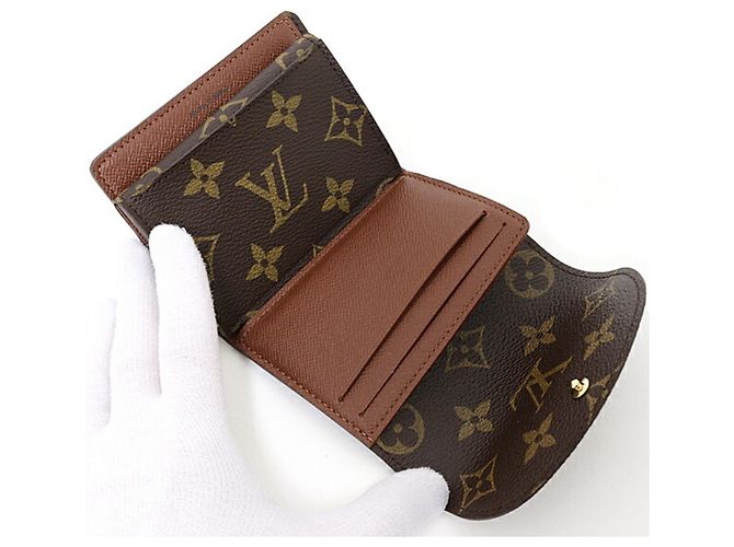 Cartera de tres pliegues Helene Louis Vuitton Castaño - vista 4