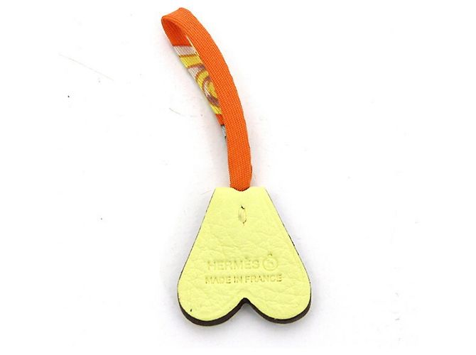 Hermès Portachiavi Petit h Small Heart Giallo/Arancione - vista 2