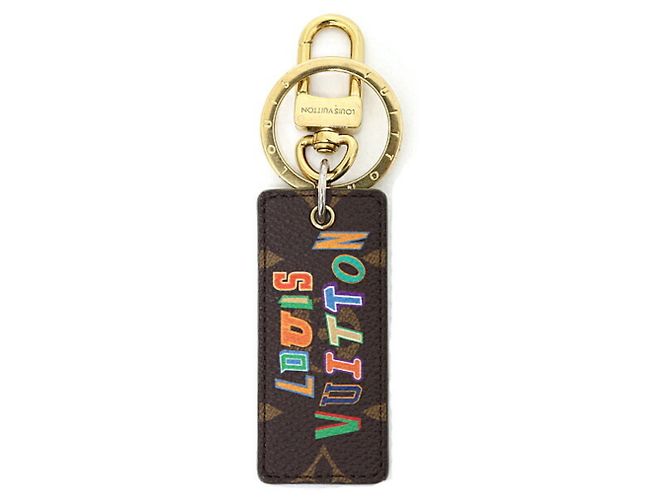 Louis Vuitton Portachiavi Monogram Letters Bag Charm/Keychain NBA MP3019 Marrone Multicolore - vista 3
