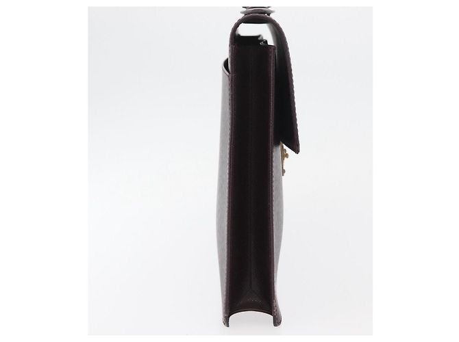 Louis Vuitton Serviette Kourad Taiga Leather Bordò - vista 4