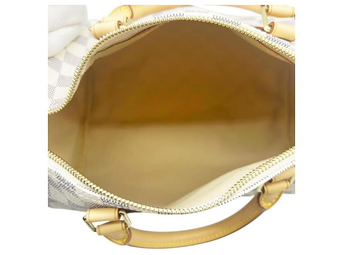 Borsa Louis Vuitton Damier Azur Speedy 30 Bianco - vista 9