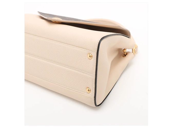 Louis Vuitton Double V Handtasche aus Kalbsleder mit Monogram Canvas Beige - Ansicht 3