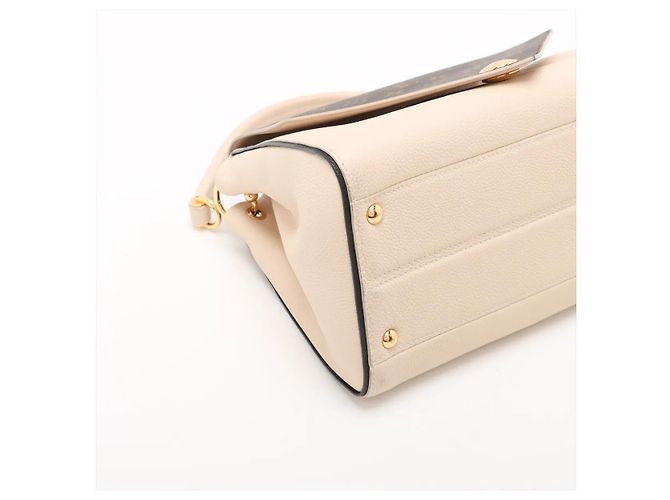 Louis Vuitton Double V Handtasche aus Kalbsleder mit Monogram Canvas Beige - Ansicht 4
