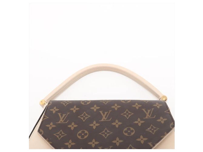 Louis Vuitton Double V Handtasche aus Kalbsleder mit Monogram Canvas Beige - Ansicht 6