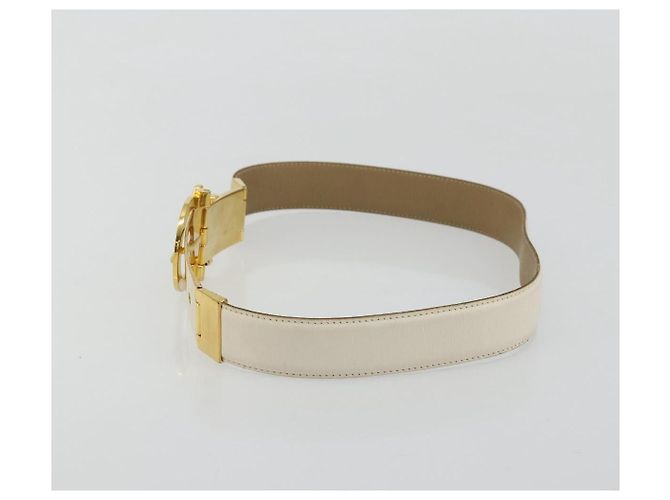 Salvatore Ferragamo Gancini Buckle Reversible Belt Leather Medium White - view 3