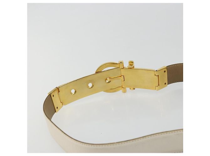 Salvatore Ferragamo Gancini Buckle Reversible Belt Leather Medium White - view 6