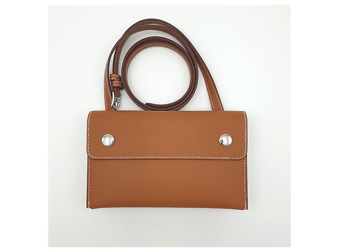Hermès Hermesnap Portafoglio Gold Epsom D'oro Cammello - vista 3
