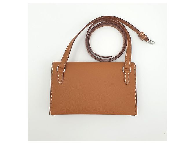 Hermès Hermesnap Portafoglio Gold Epsom D'oro Cammello - vista 4