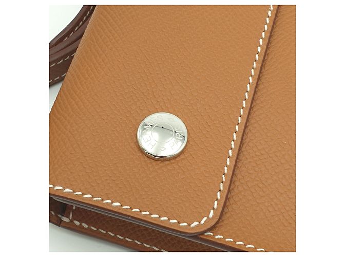 Hermès Hermesnap Portafoglio Gold Epsom D'oro Cammello - vista 9