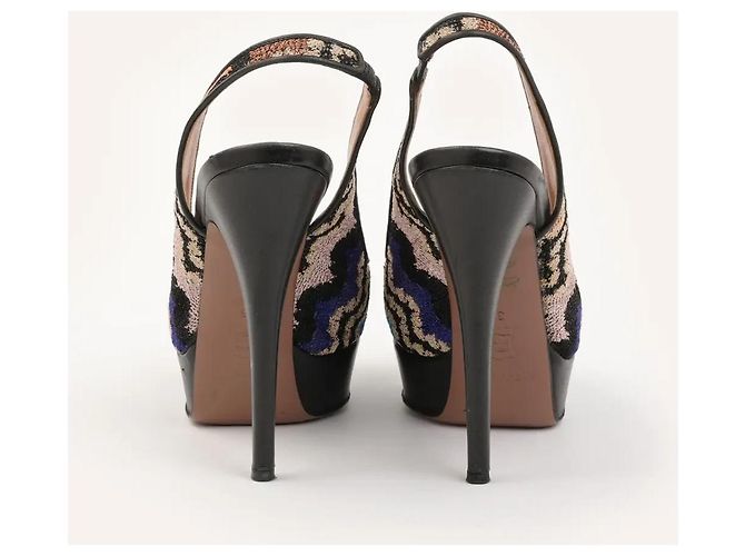 Missoni Multicolour Strick Slingback Plateauschuhe Mehrfarben - Ansicht 4