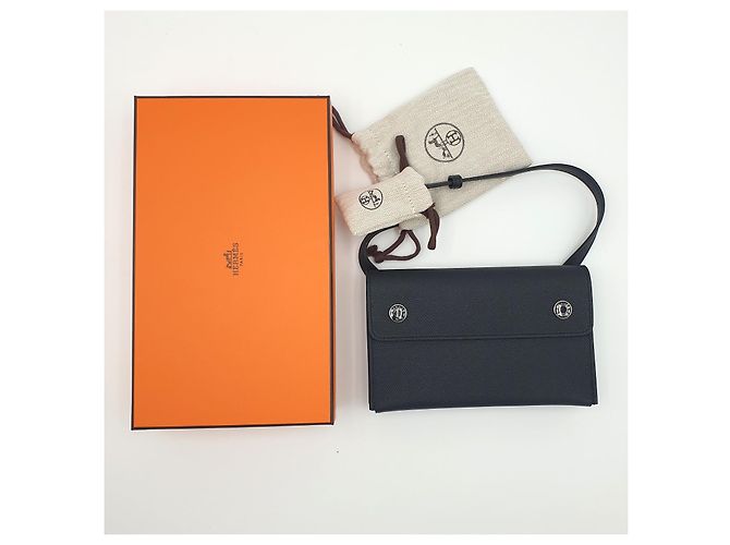 Hermès Hermesnap Portafoglio Nero Pelle Epsom - vista 8