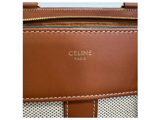 Céline Celine Cabas de France Borsa 2 in 1/Borsa a Spalla Marrone - vista 14