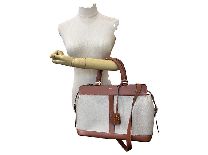 Céline Celine Cabas de France Borsa 2 in 1/Borsa a Spalla Marrone - vista 17