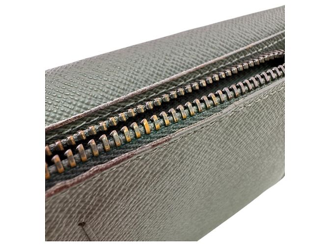 Brazza Louis Vuitton Green Canvas Long Wallet - view 12