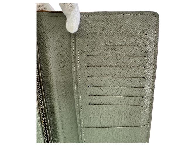 Brazza Louis Vuitton Green Canvas Long Wallet - view 6