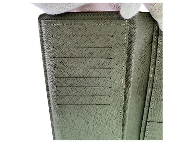 Brazza Louis Vuitton Green Canvas Long Wallet - view 7