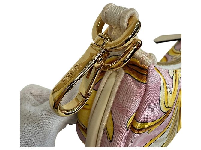Pochette Fendi Nano FendiGraphy Rosa - vista 7